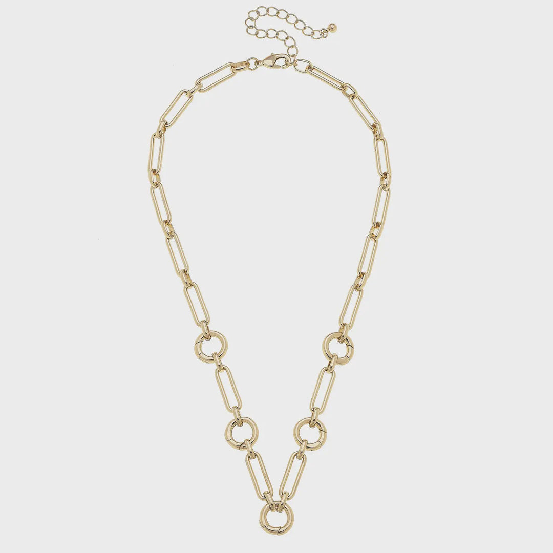Canvas Lilah Multi-Charm Collector Necklace Base in Shiny Gold