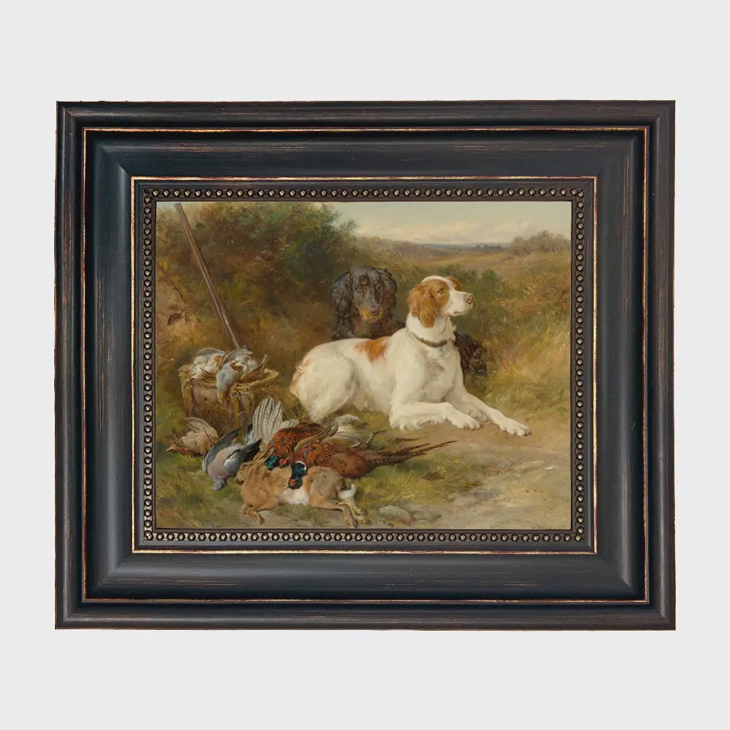 Madison Bay Co. Hunting Dogs Framed Oil Painting Print On Canvas 8x10