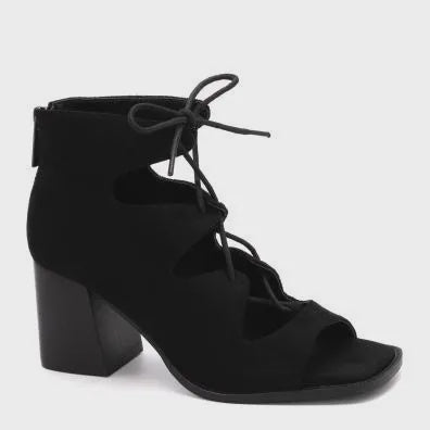 Corky's Wally Black Suede Heeled Sandal