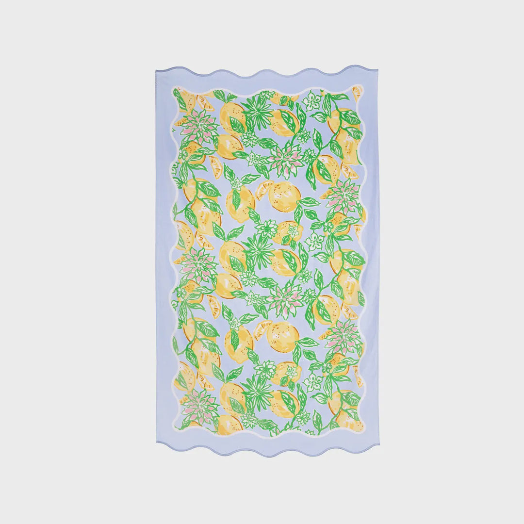 Lilly Pulitzer Scalloped Beach Towel- Make Lemonade