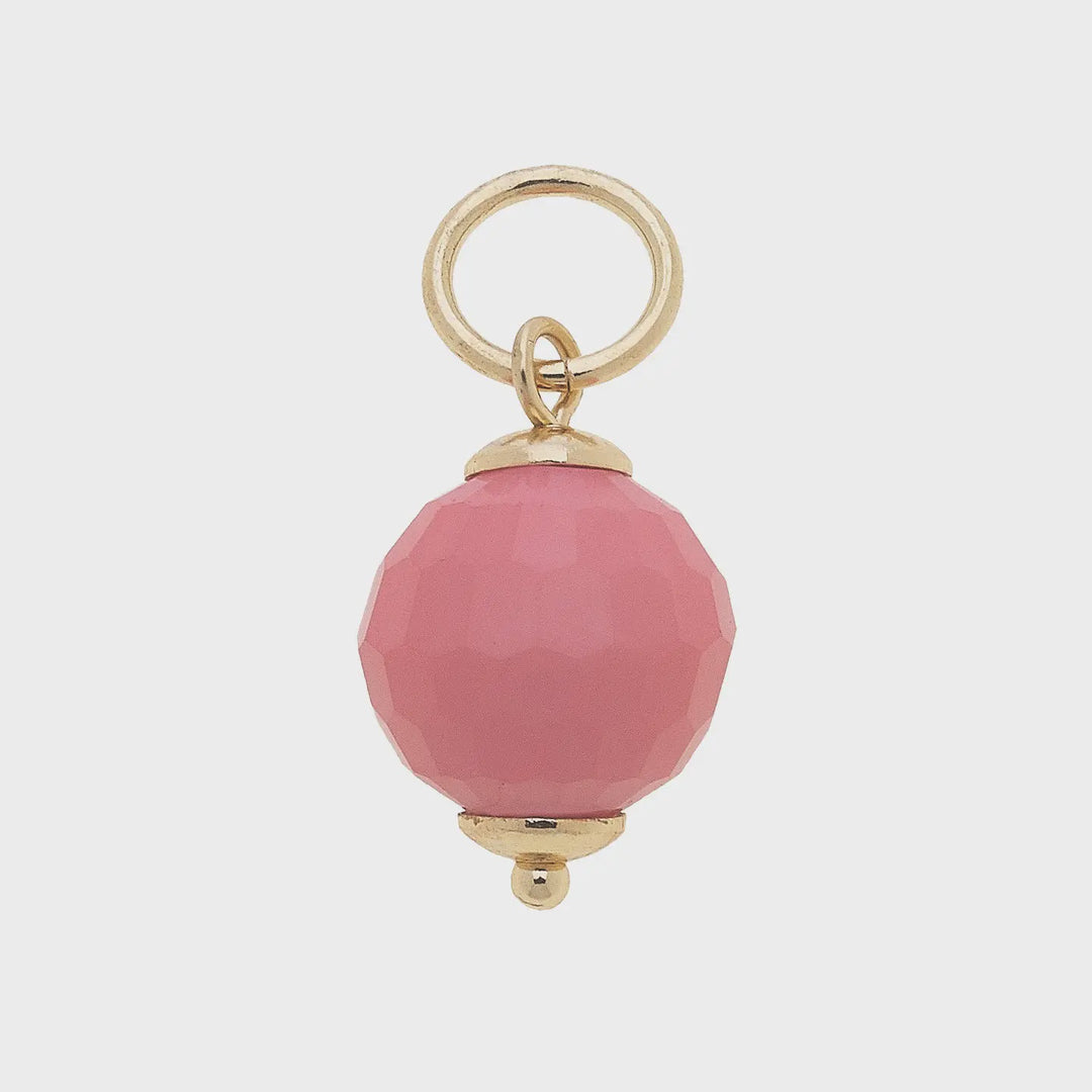 Canvas Resin Bead Charm - Pink