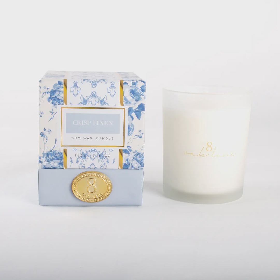 Oak Lane Crisp Linen 5.6oz Soy Wax Candle