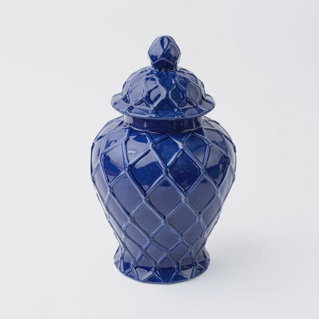 Oak Lane Navy Textured Ginger Jar - Large