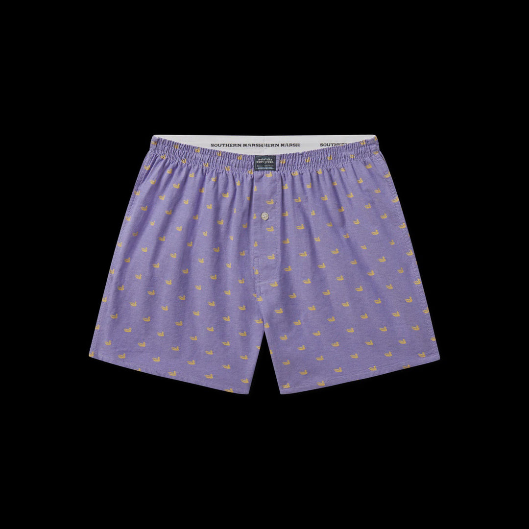 Southern Marsh Hanover Oxford Boxer-Purple with Gold Ducks