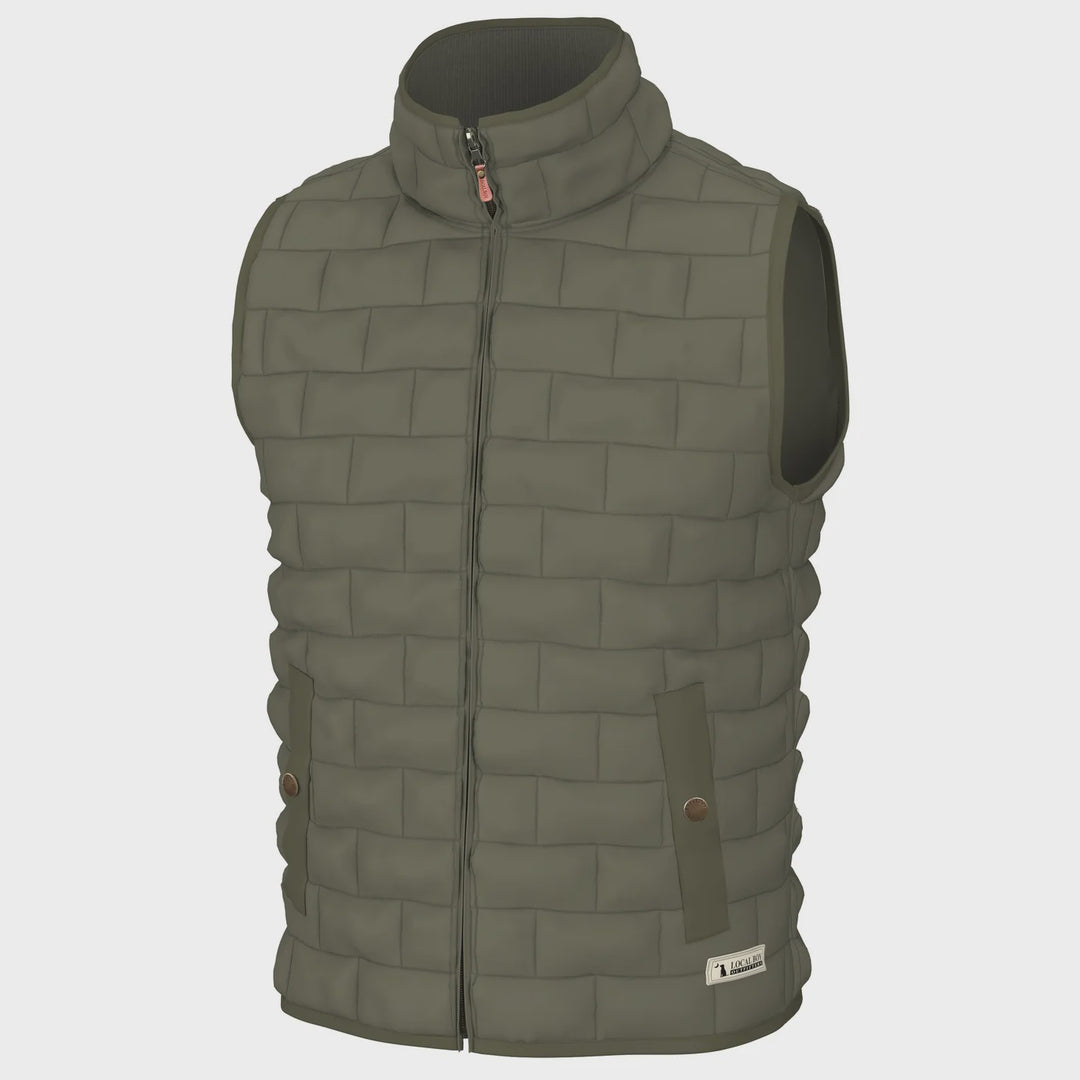 Local Boy Outfitters Moss Brick Quilted Vest