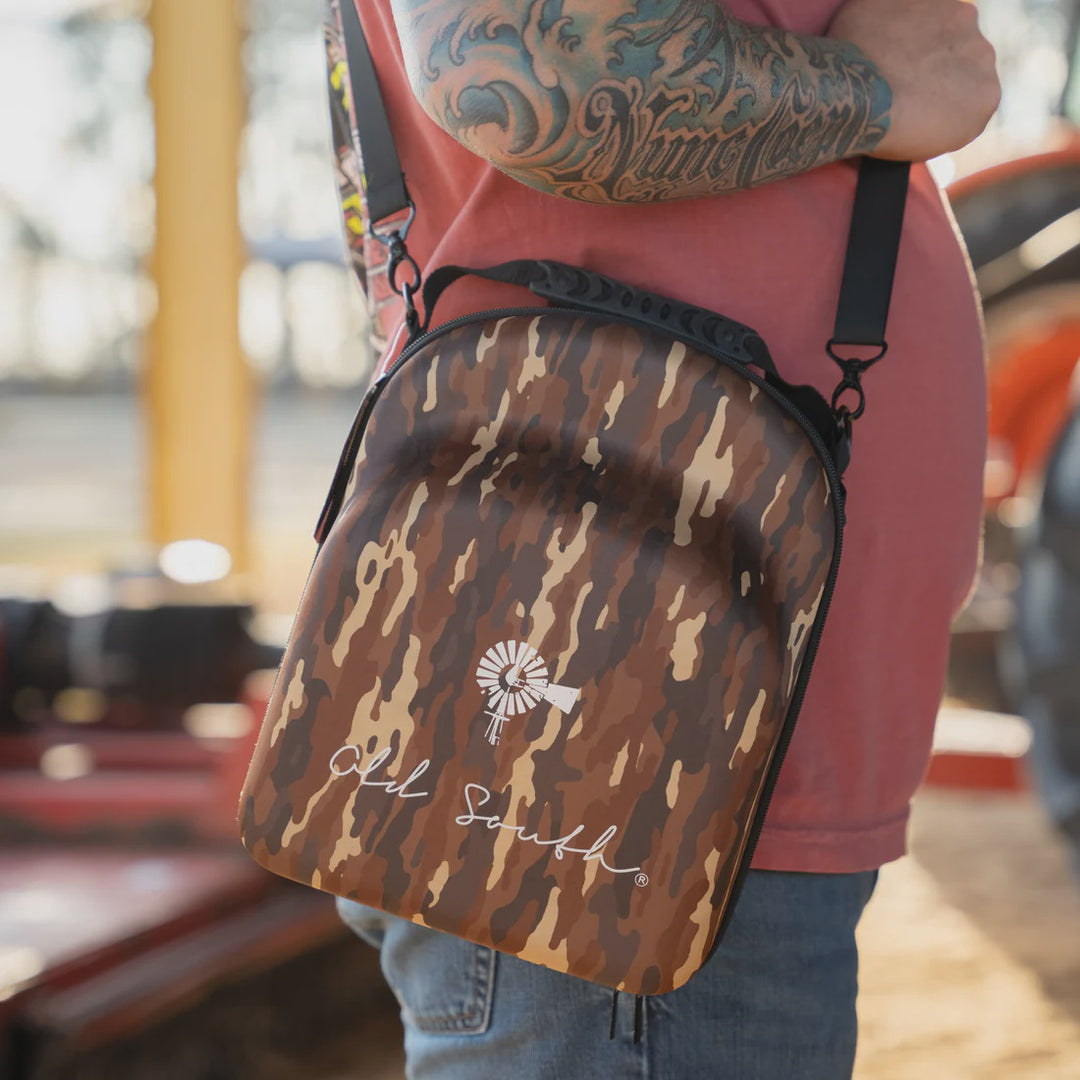 Old South 6 Hat Travel Case - Bark Camo