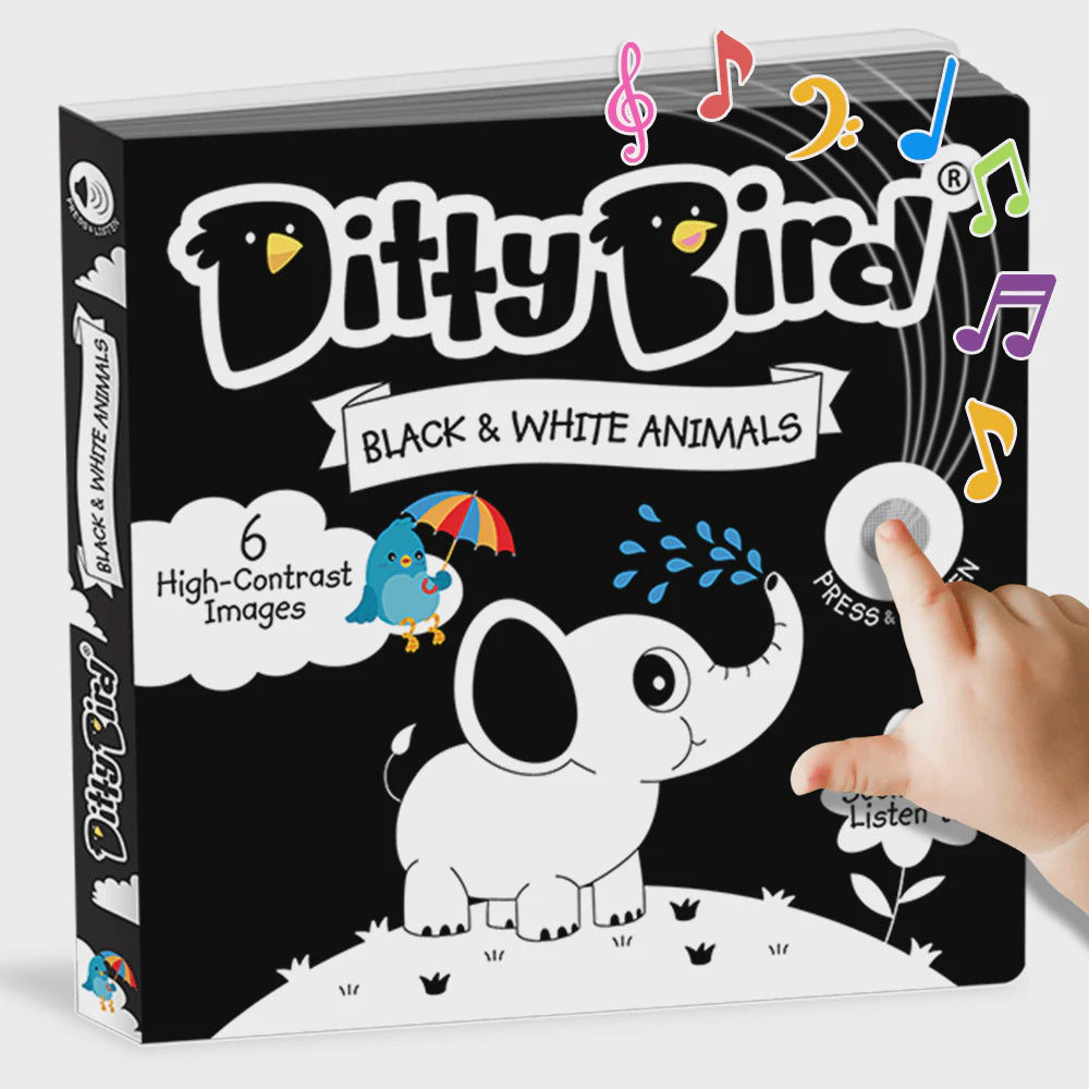 Ditty Bird Black & White Animals Book