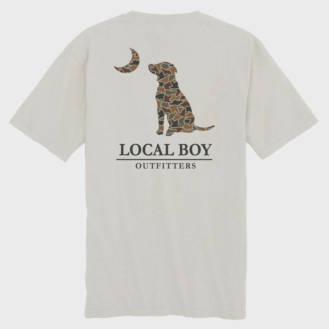 Local Boy Outfitters Silver Duck Camo Dog & Moon SS Tee