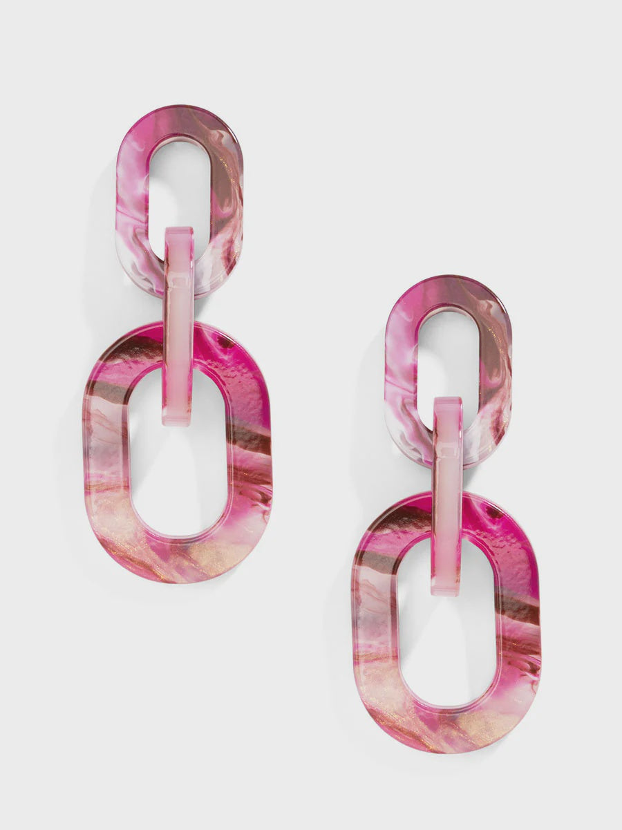Zenzii Marbled Double Link Drop Earring Jewelry