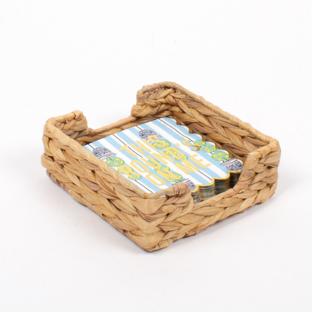 Oak Lane Natural Woven Cocktail Napkin Tray