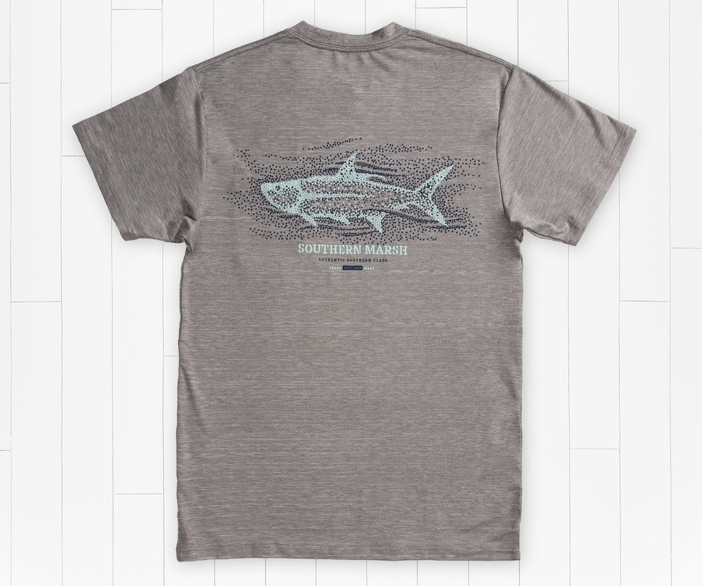 Southern Marsh Men's FieldTec Heathered Performance Tee - Tarpon