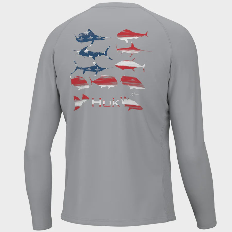 Huk Youth KC Flag Fish Pursuit Long Sleeve