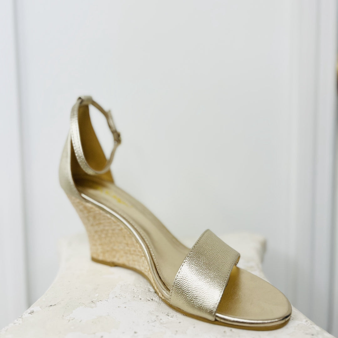 Lilly Pulitzer Bridgette Gold Metallic Wedge