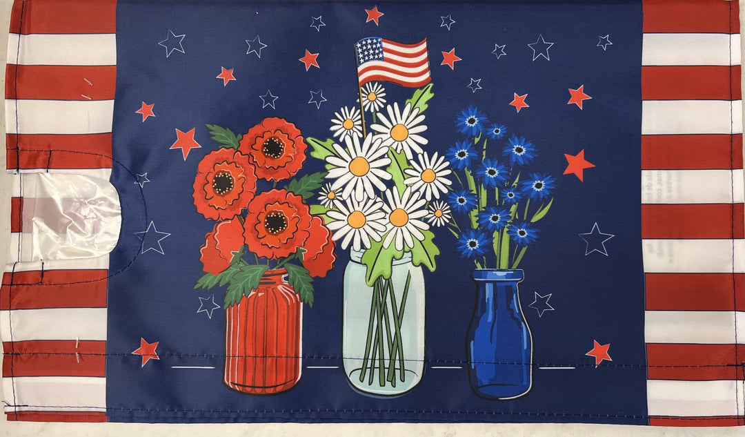 Patriotic Floral Mailbox Cover