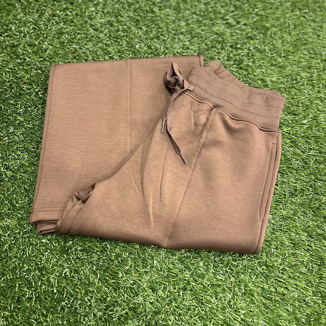 Zenana Scuba Drawstring Lounge Pant- Brown