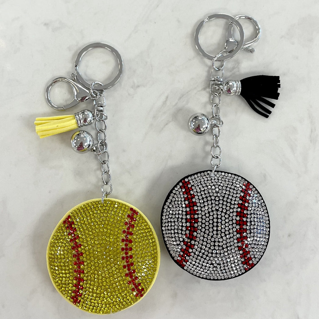 Baseball/Softball Rhinestone Keychains