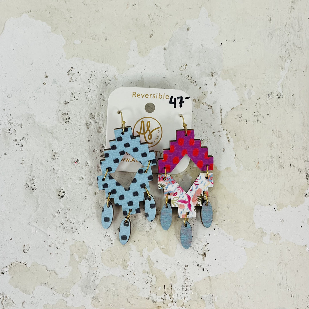 Audra Style Naomi Reversible White Magic Dragon Patina Dangle