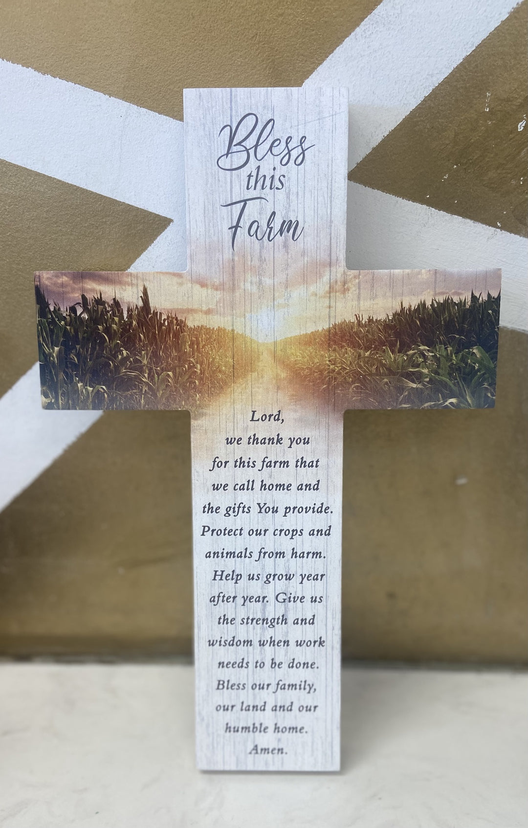 Wall Cross-Bless this Farm