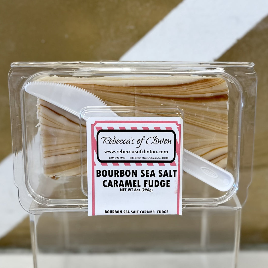 Rebecca's of Clinton Bourbon Sea Salt Caramel Fudge
