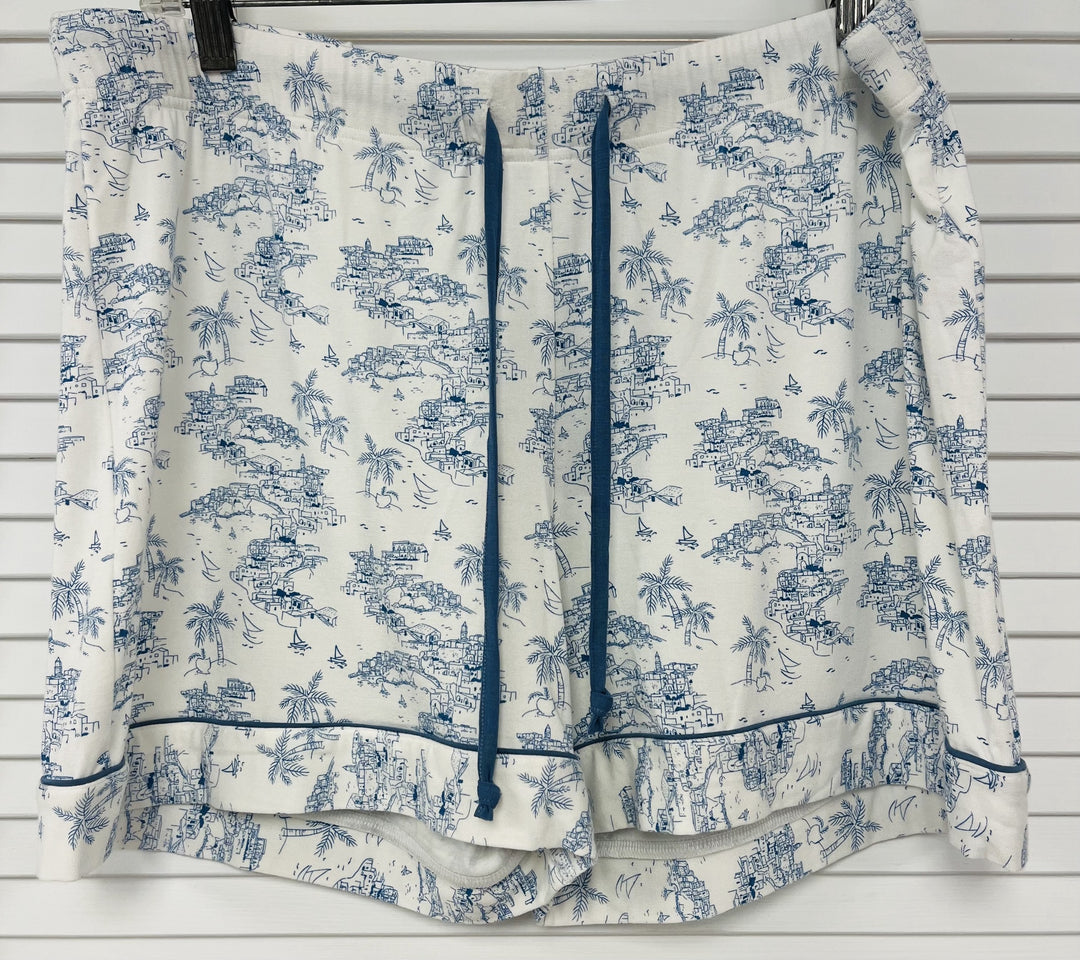 Yala Seaside Toile Pajama Shorts