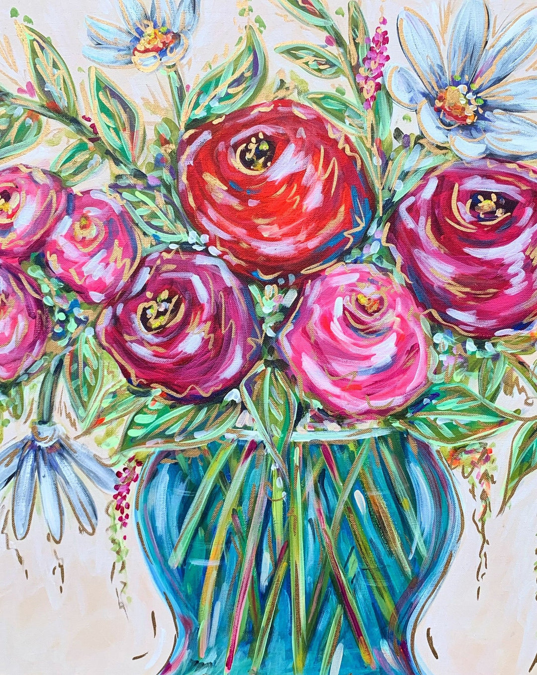 Audra Style Clear Vase Floral Print 8x10