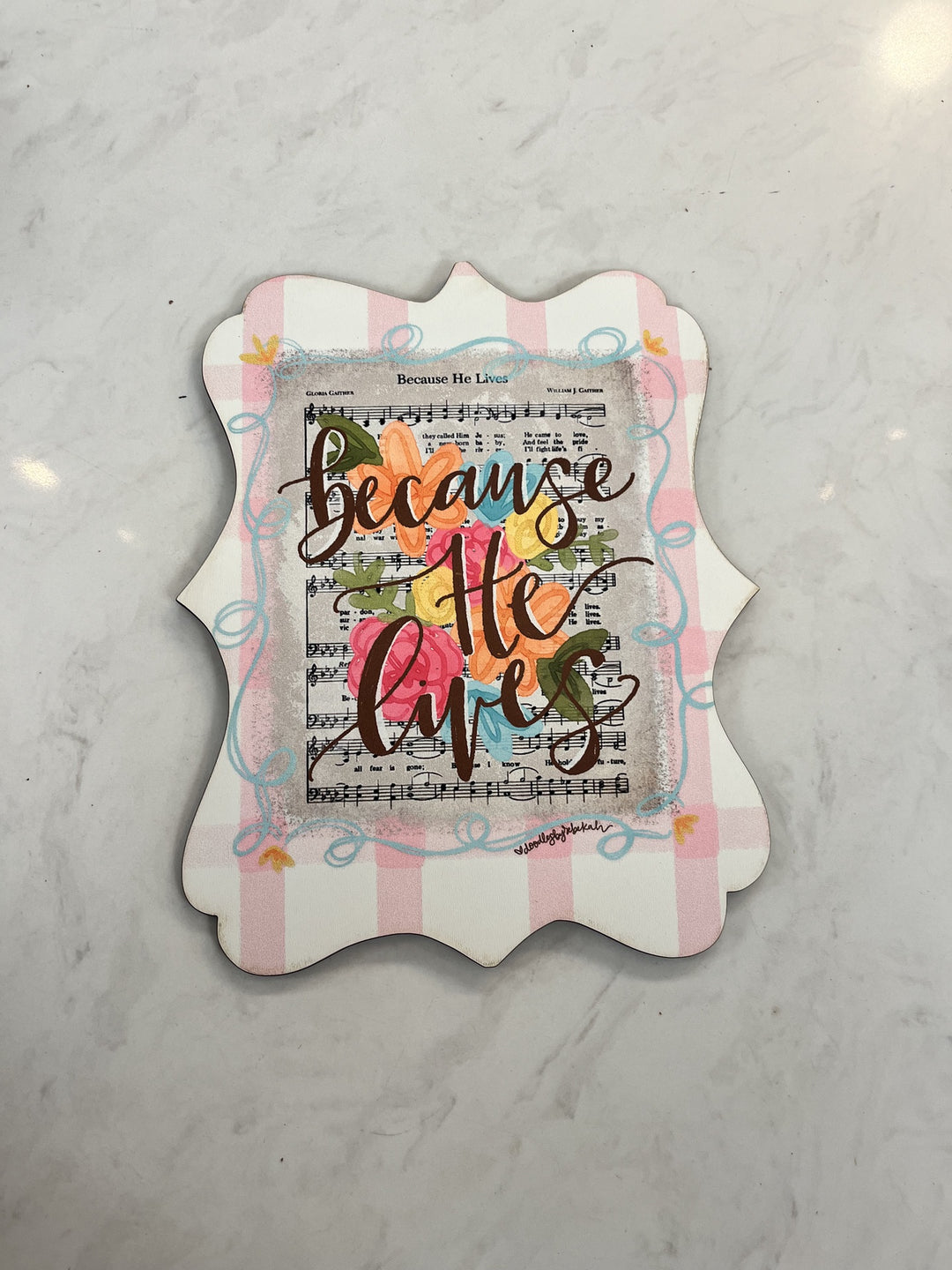 Doodles by Rebekah  Because He Lives Topper 8- inch Large Attachment