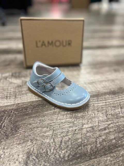 L'AMOUR  Tatiana Mary Jane Double Strap - Spring Blue