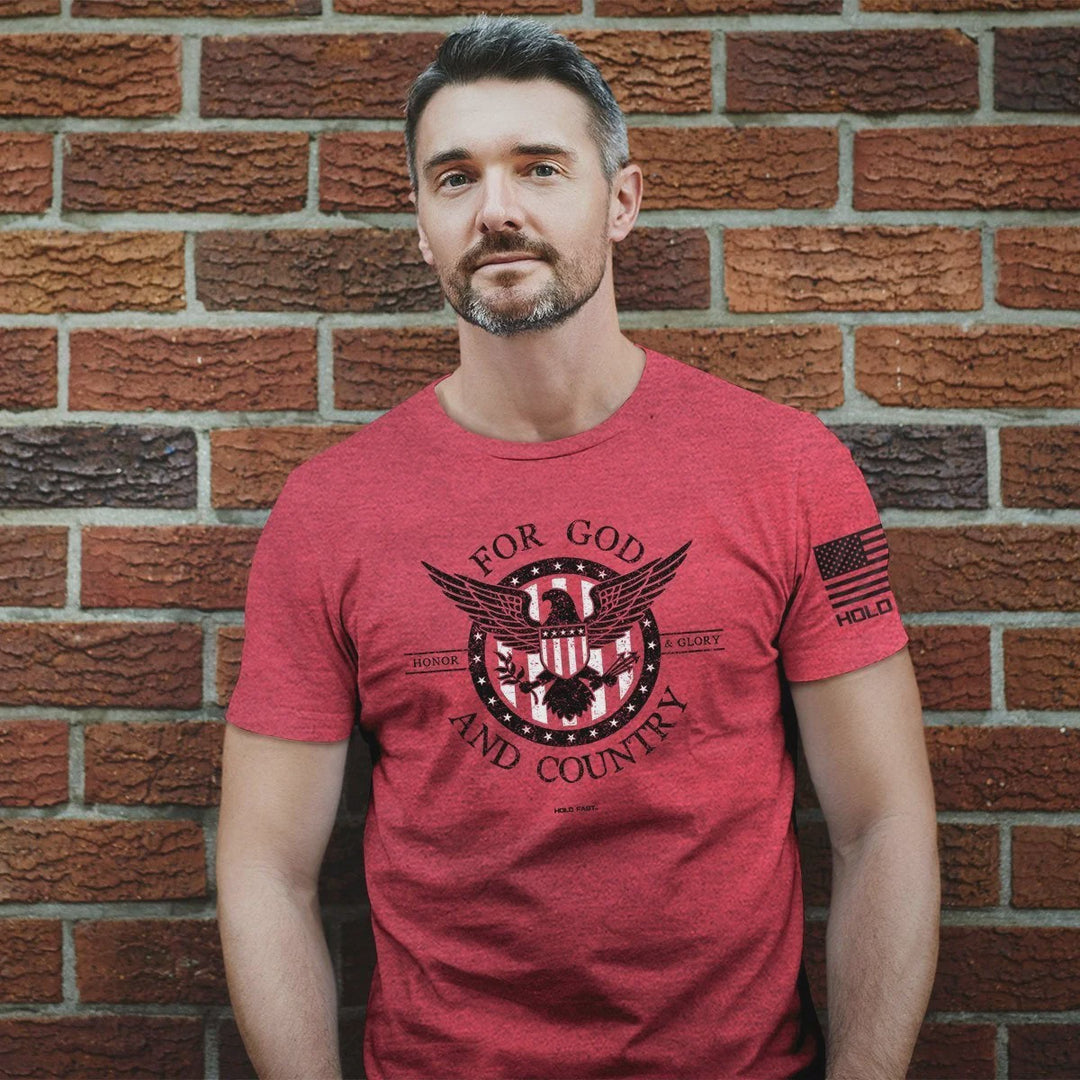 Hold Fast Honor and Glory God and Country Mens T-shirt