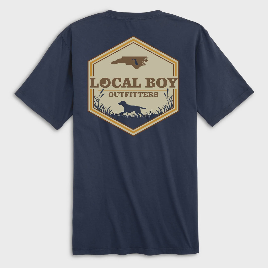 Local Boy Outfitters China Blue North Carolina Hexagon State SS Tee