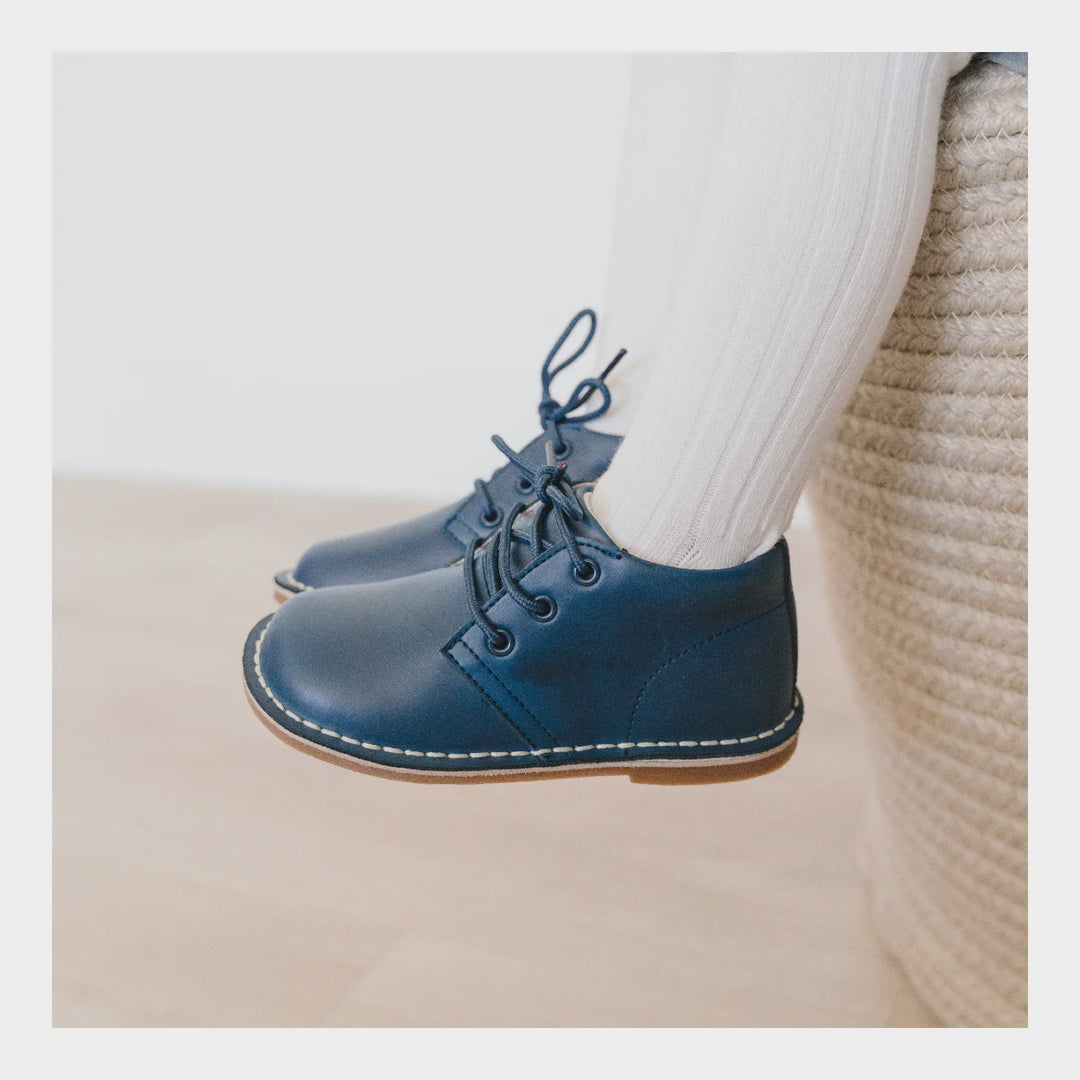 L'AMOUR Logan Mid-Top Lace Up Shoe Navy