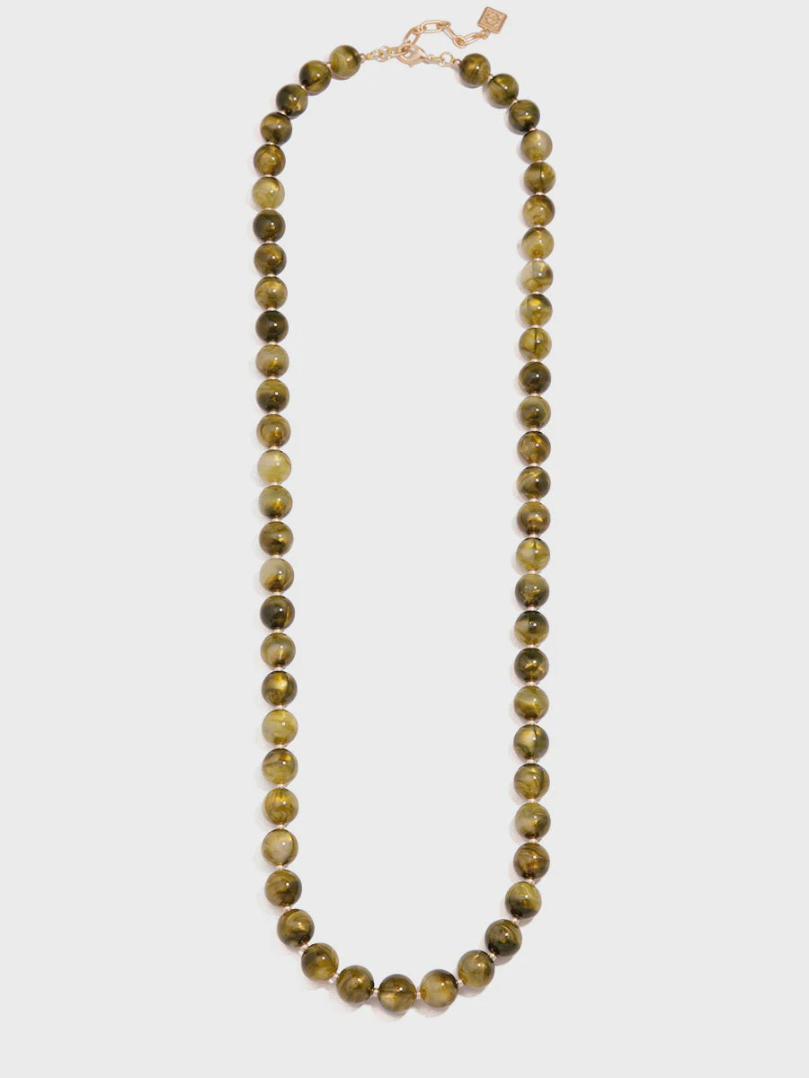 Zenzii Olive Iris Long Necklace