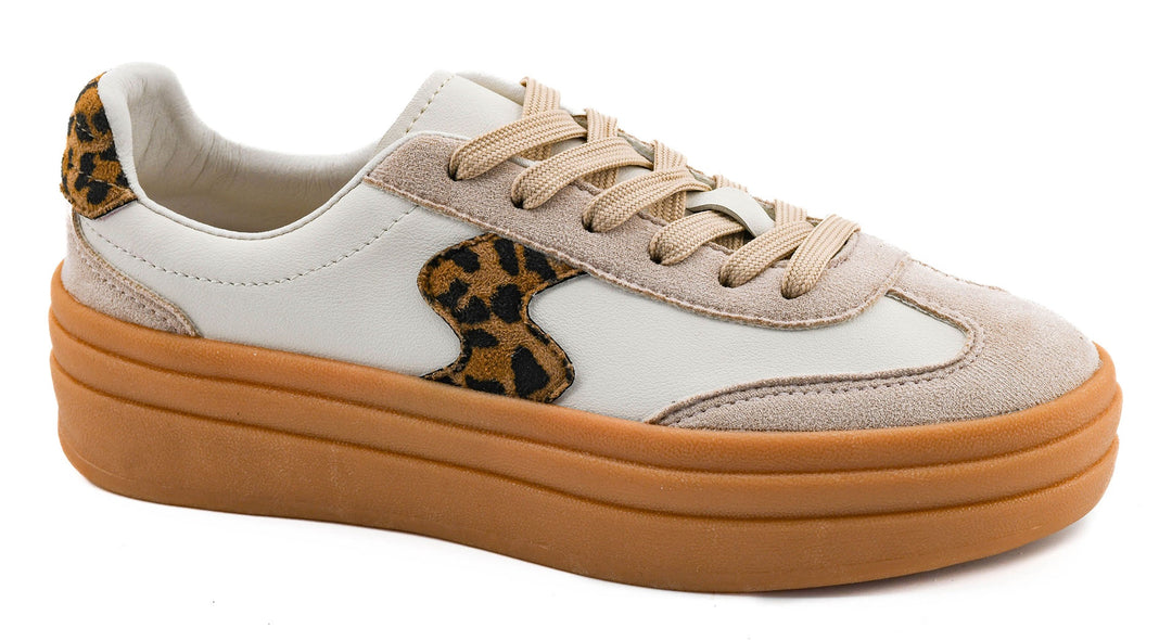 Corkys Ivory Pop Off Platform Sneaker
