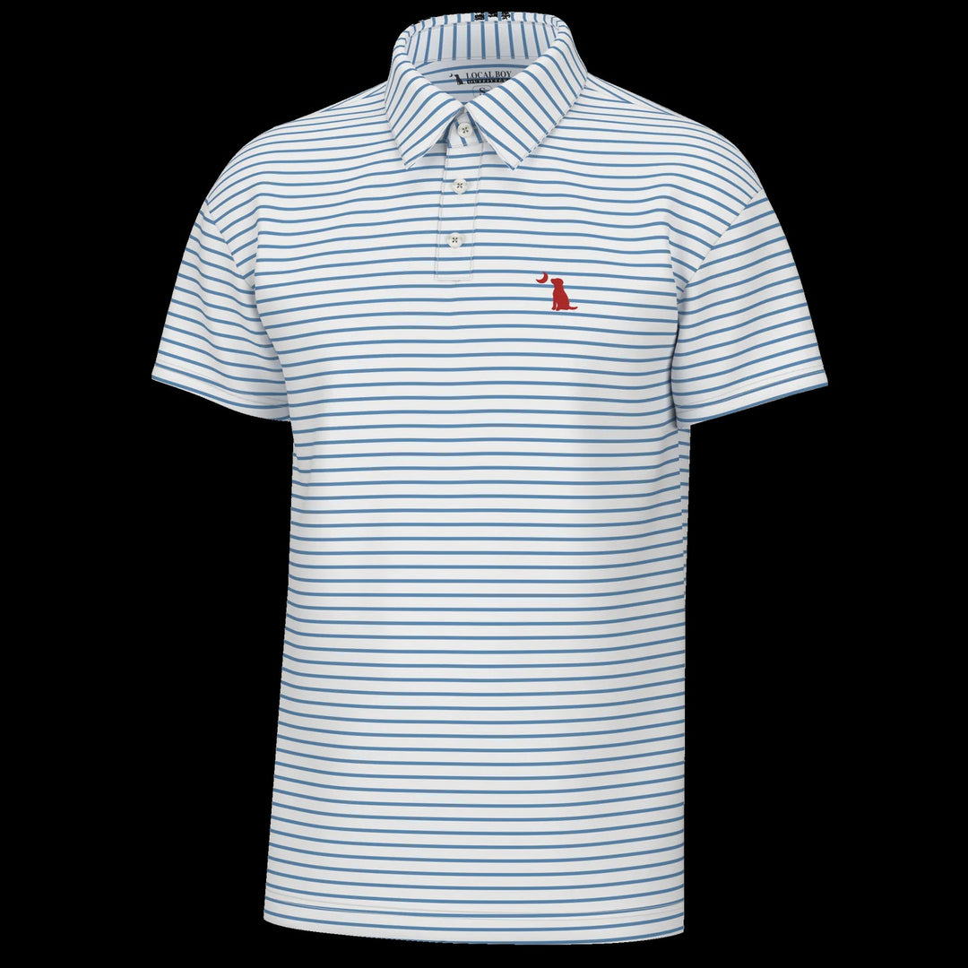 Local Boy Outfitters Edisto Polo - Marina/White