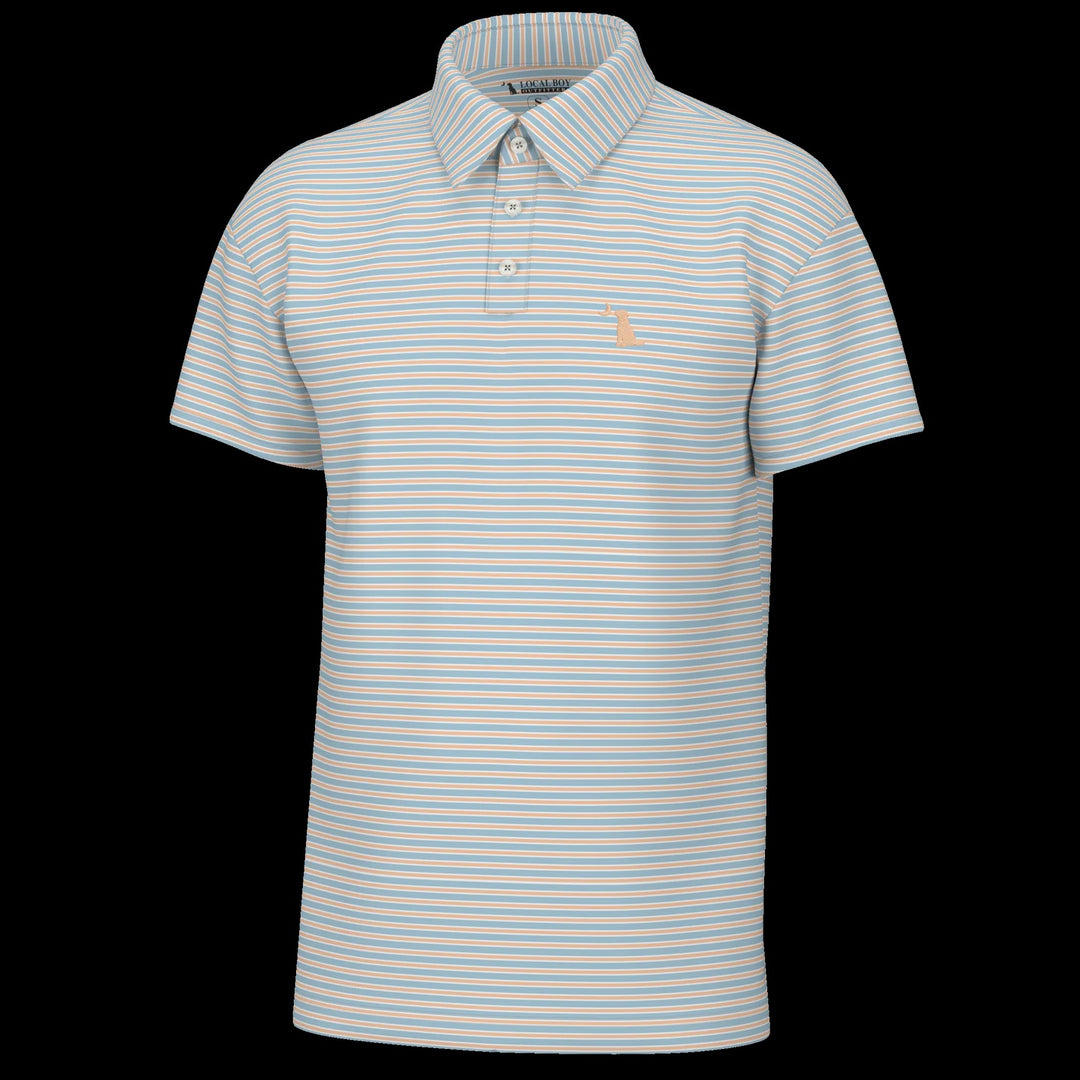 Local Boy Outfitters Blue/Orange/White Surfside Polo