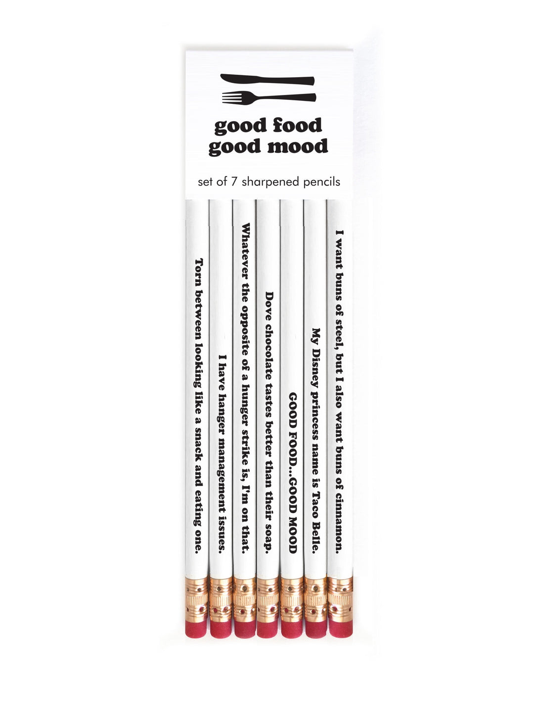 Snifty Quotable Pencils Good Food Good Mood