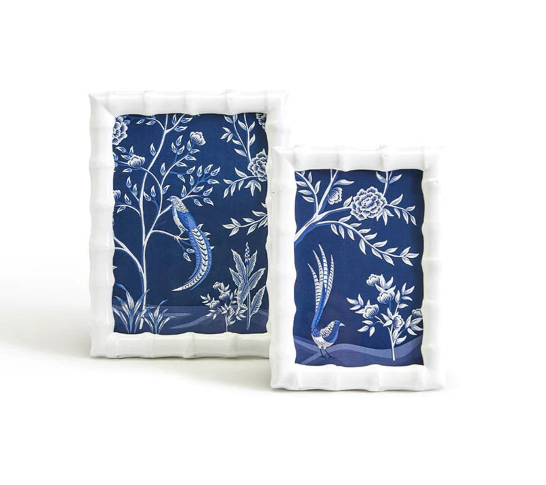 Two's Company Blue and White Frame 8x10