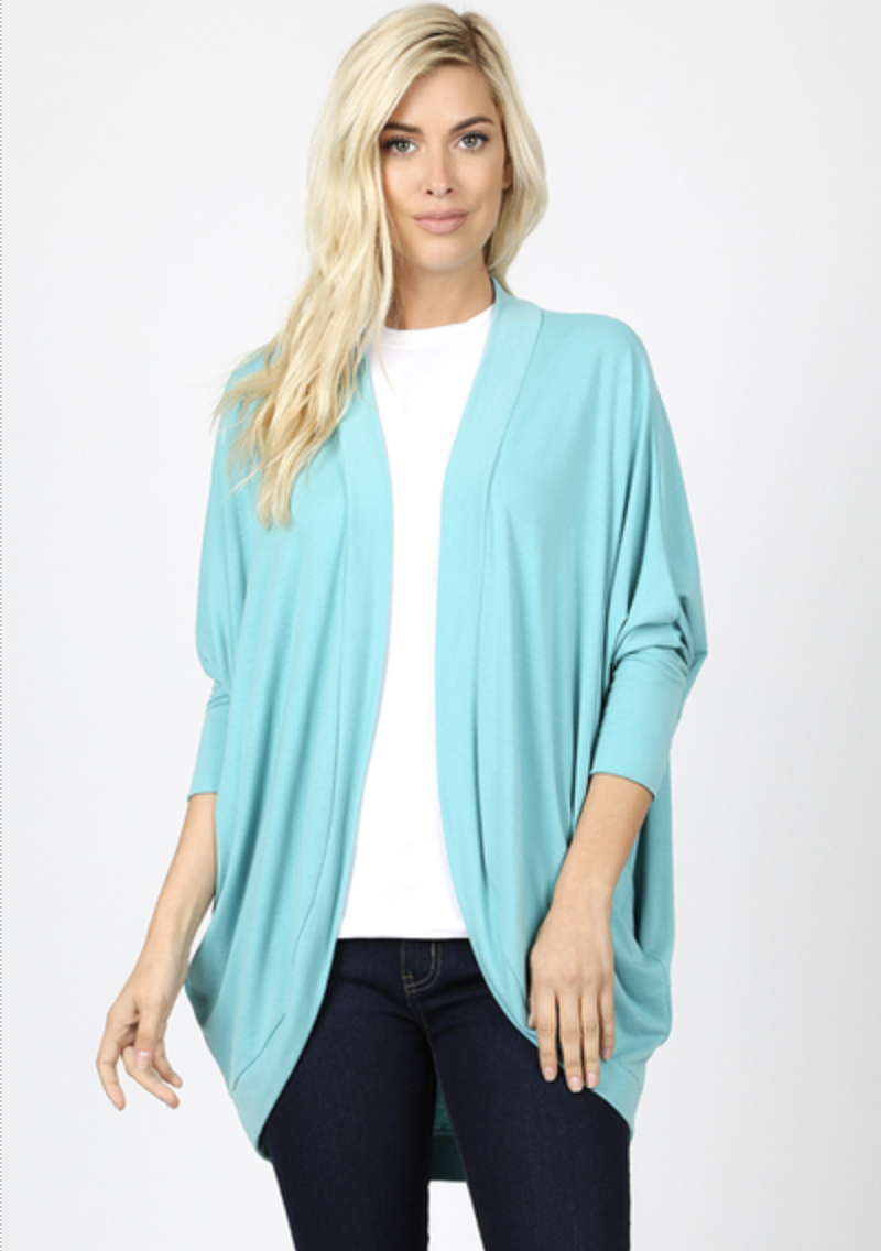 3/4 Sleeve Cocoon Wrap Cardigan