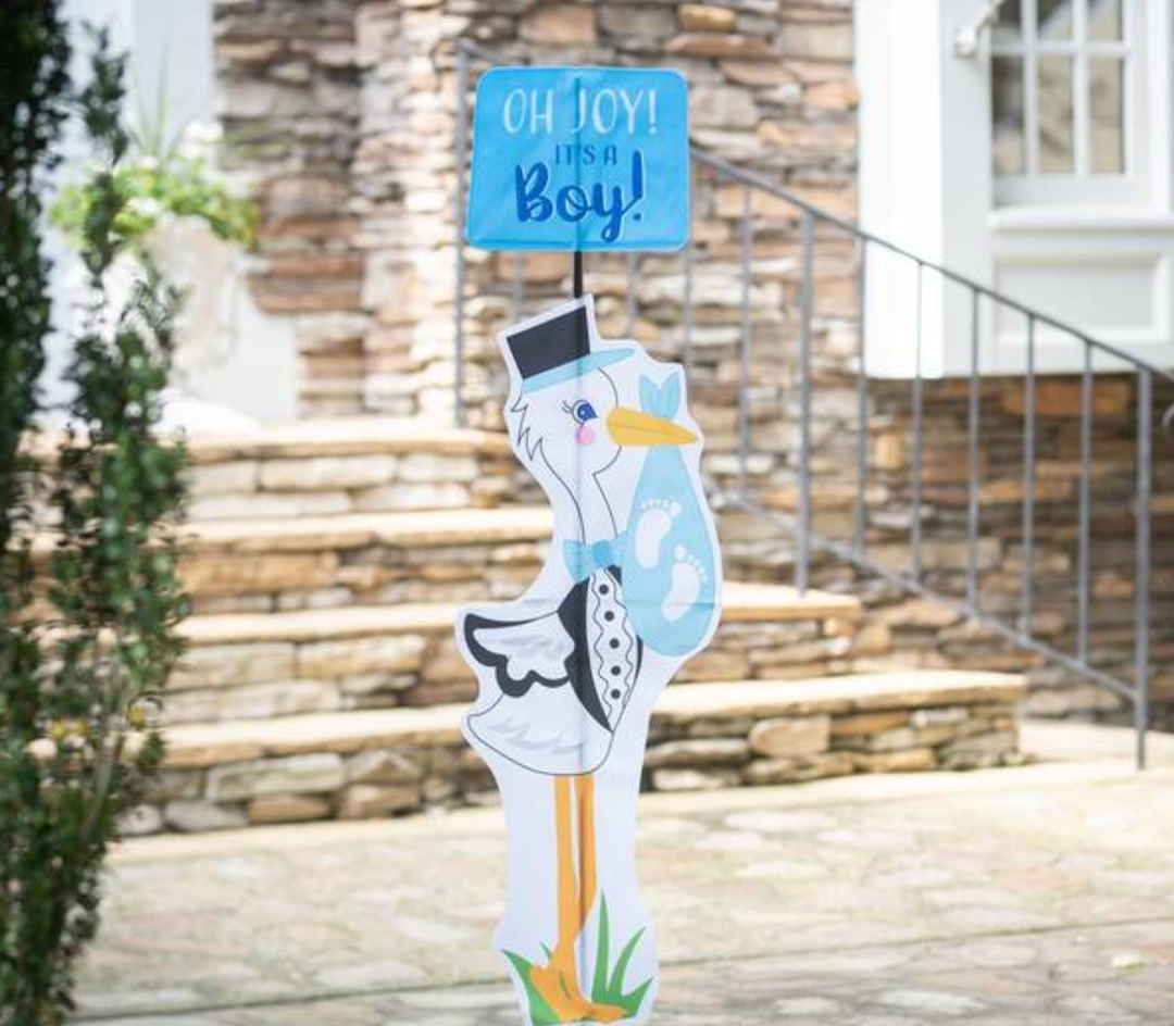 61 in. Oh Joy It's a Boy Fabric Garden Stake