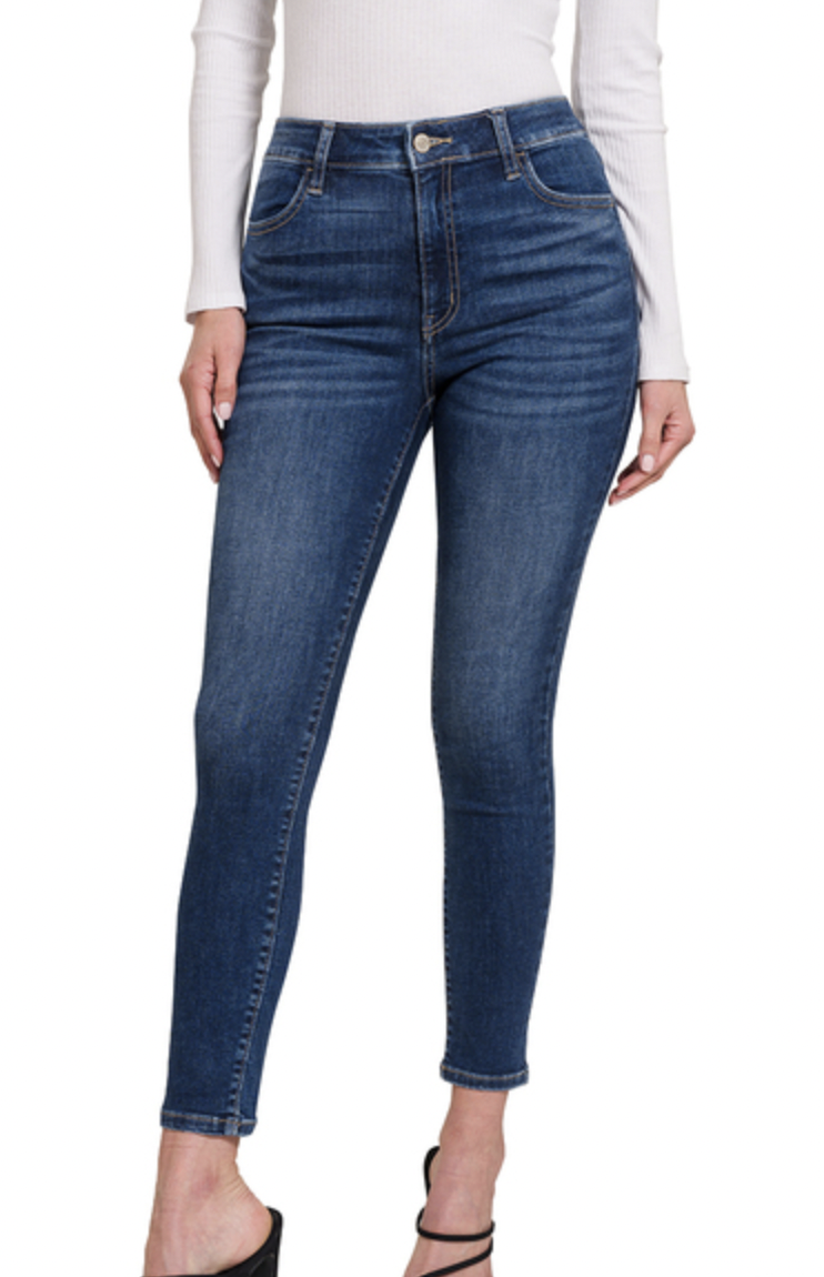 Zenana Dark Denim Skinny Jegging Jeans