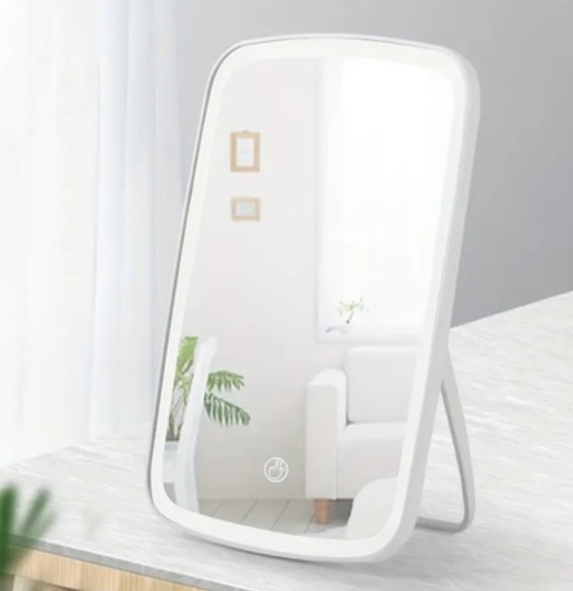 White Portable Desktop Makeup Vanity Mirror