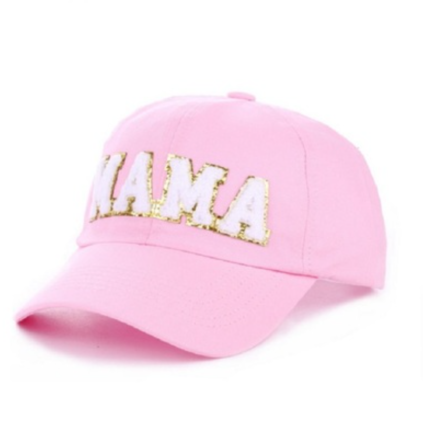 Zenana Pink Mama Chenille Patch Hat