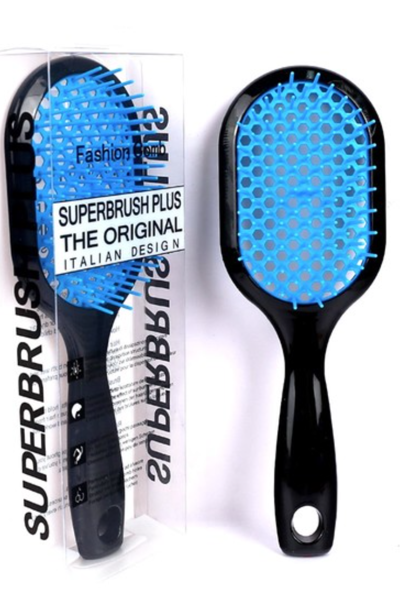 Zenana Tik Tok Superbrush Plus Detangling Hair Comb Black/Blue