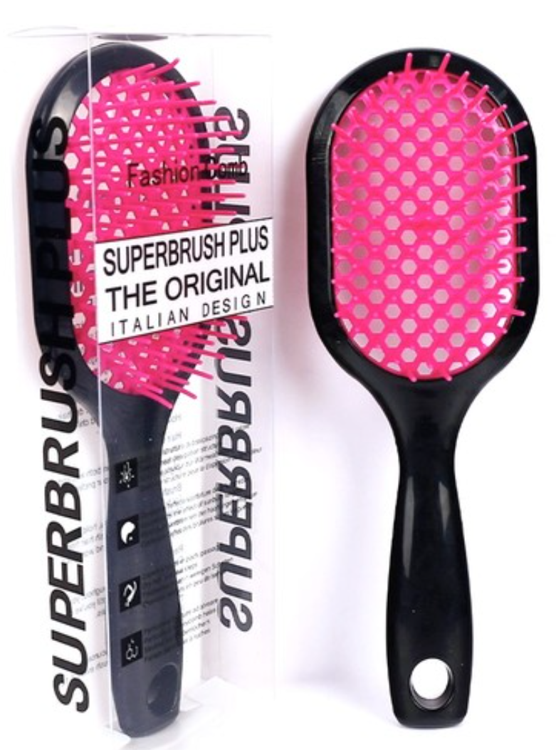 Zenana Tik Tok Superbrush Plus Detangling Hair Comb Black/Fuchsia