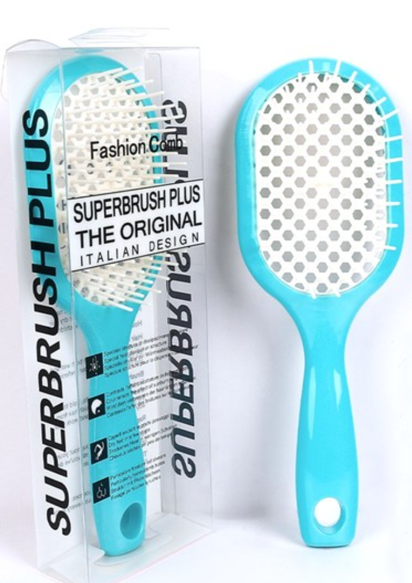 Zenana Tik Tok Superbrush Plus Detangling Hair Comb Turquoise /White