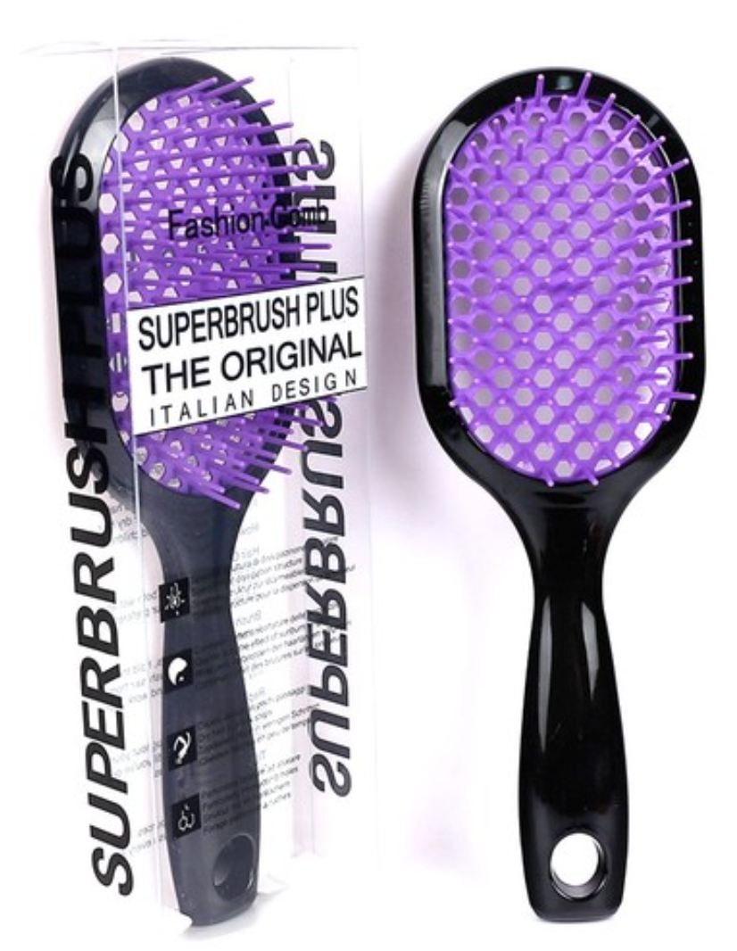 Zenana Tik Tok Superbrush Plus Detangling Hair Comb Black/Purple