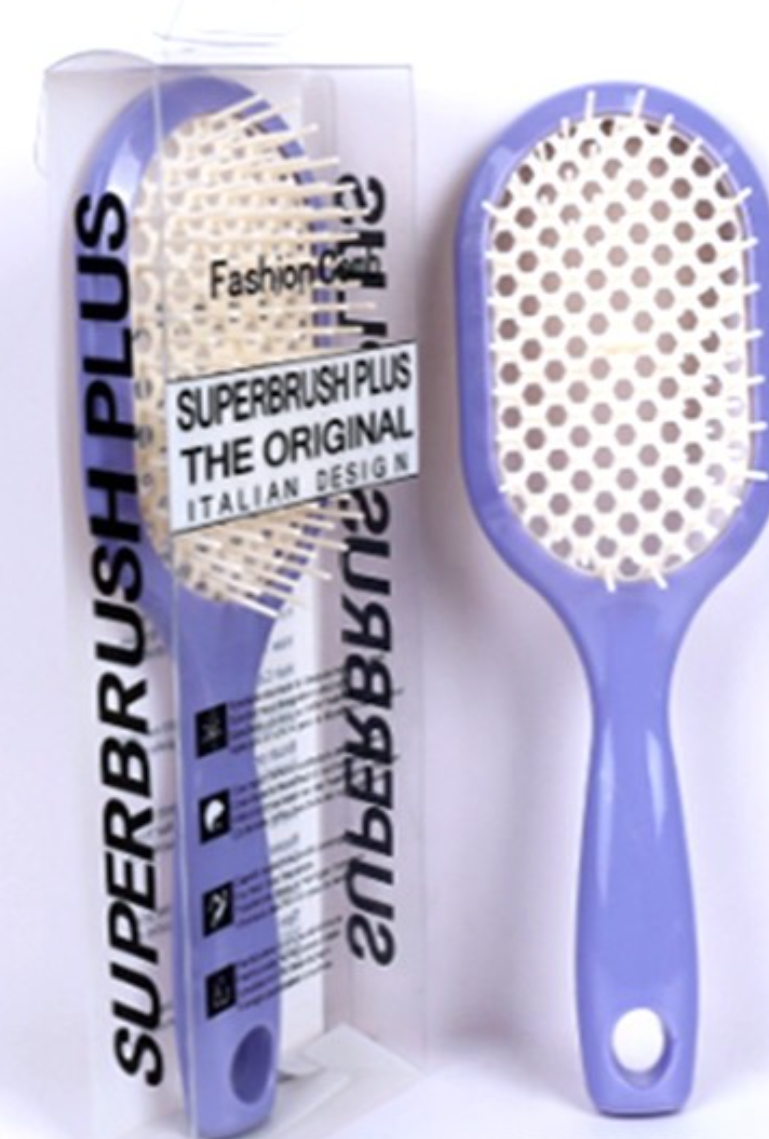 Zenana Tik Tok Superbrush Plus Detangling Hair Comb Lavender/White