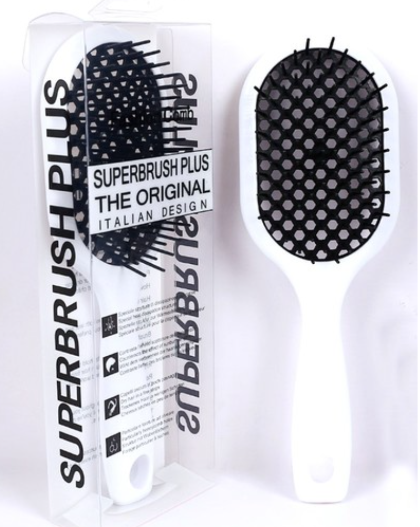 Zenana Tik Tok Superbrush Plus Detangling Hair Comb White/Black