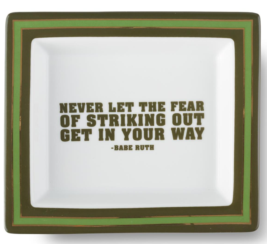 Two's Company Wise Sayings Gentlemen's Desk Tray- Babe Ruth
