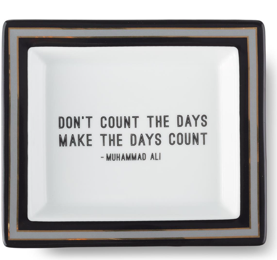 Two's Company Wise Sayings Gentlemen's Desk Tray- Muhammad Ali