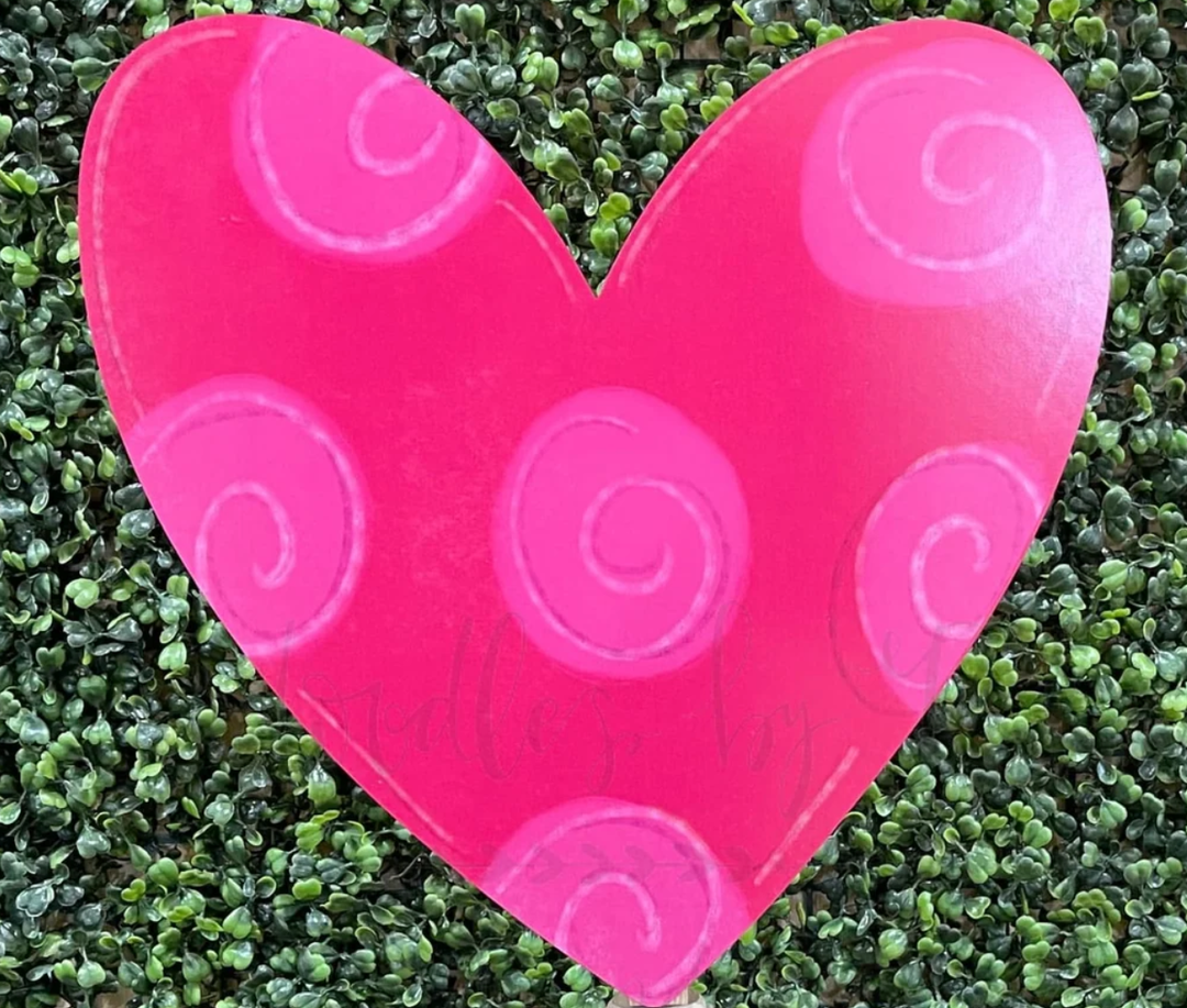 Doodles by Rebekah Polka Dot Heart Topper